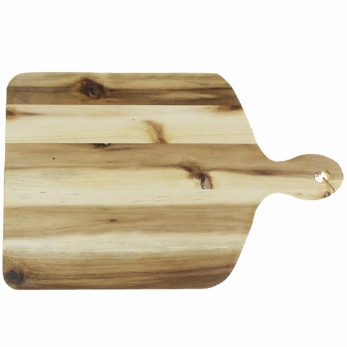 Snijplank acaciahout recht met handvat; L 30 CM