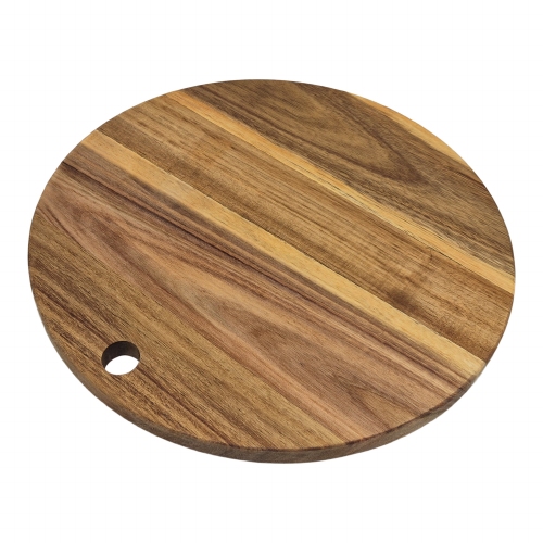 Snijplank acacia rond met gat (2170)