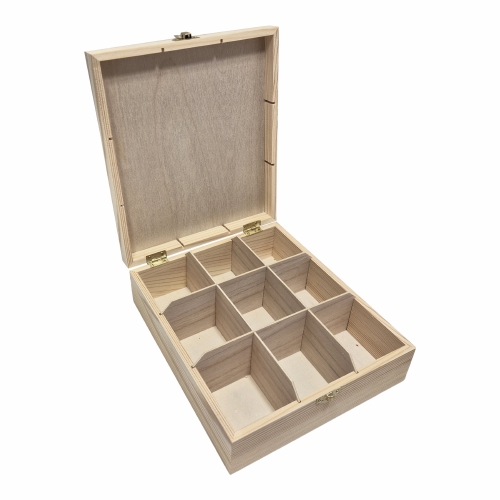 Theekist 9-vaks grenen (7698-2)