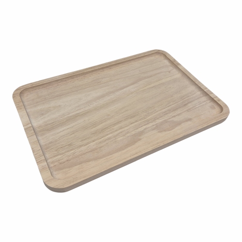 Dienblad - plateau rechthoek rubberhout groot (3012A)