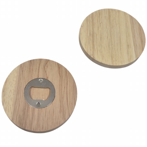 Flessen opener rond rubberhout (3067)