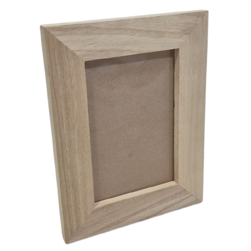 Fotolijst recht paulownia dik klein + glas (6793)