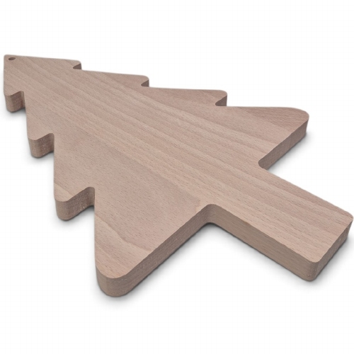 Serveerplank kerstboom beuken; L 38 CM (3749)