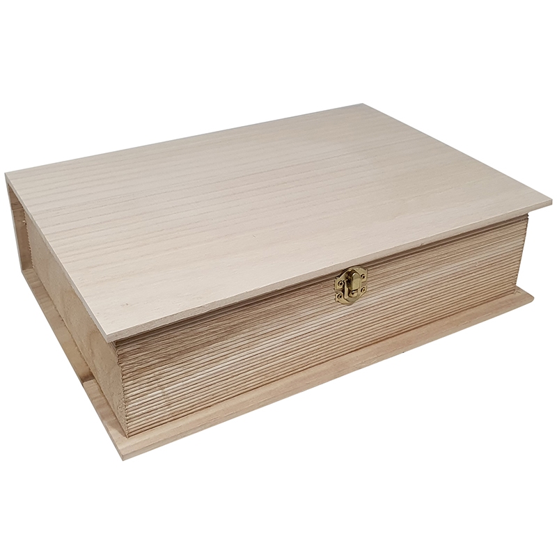 Kist boek vorm paulownia groot (9382) (gv)
