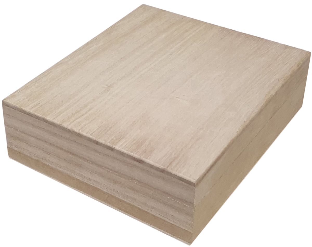 Kist rechthoek los deksel paulownia (8643)