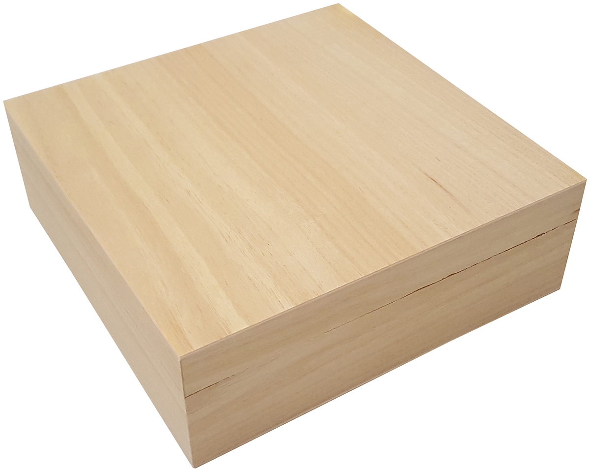 Kist vierkant los deksel paulownia (3077Large)