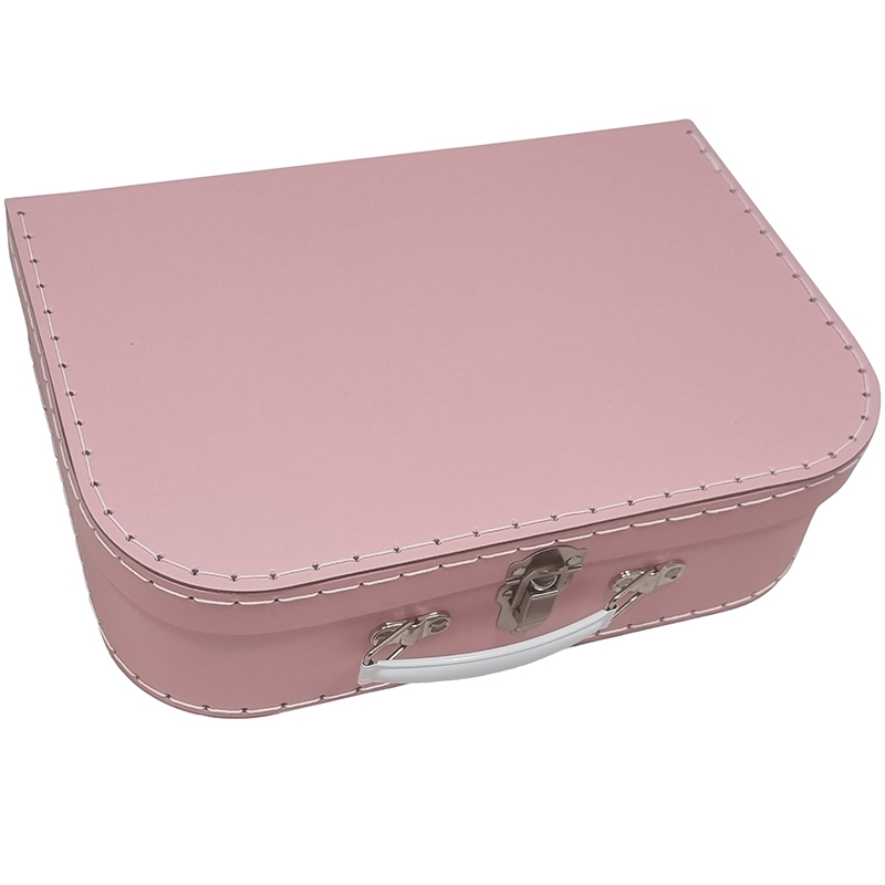 Koffertje karton roze