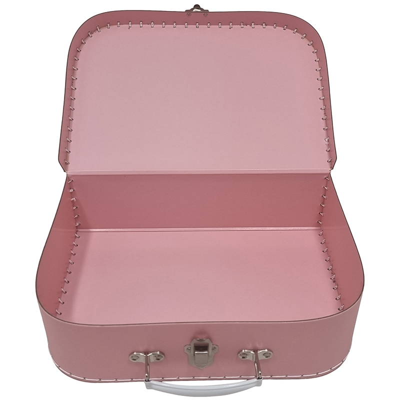 Koffertje karton roze