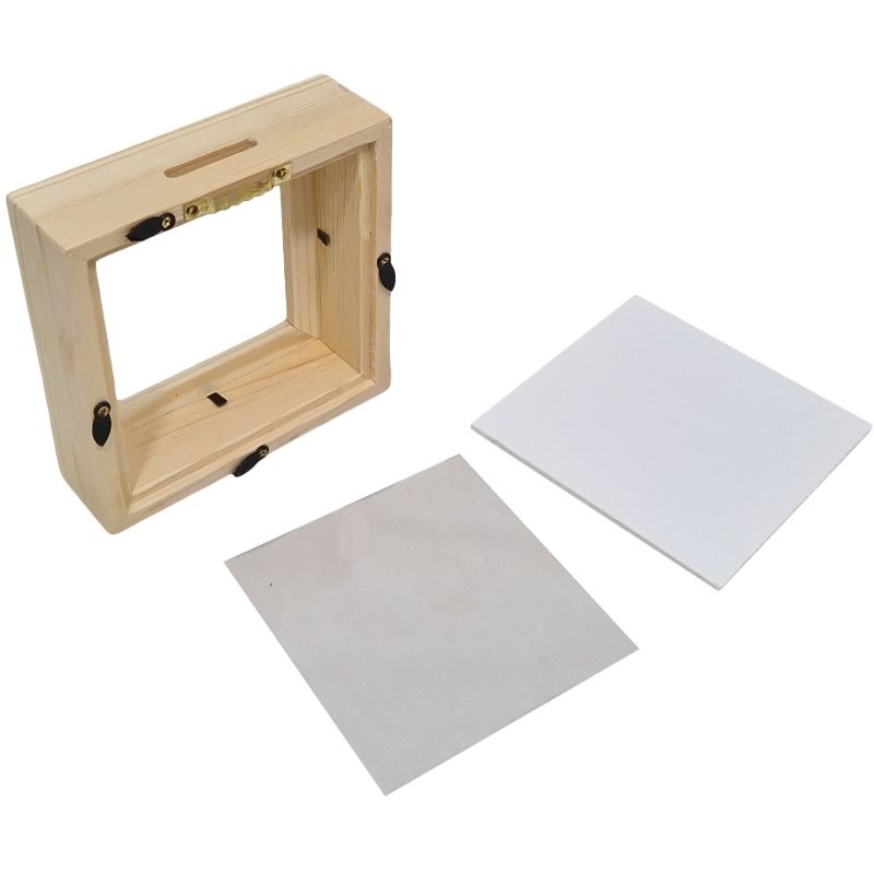 Spaarpot plexiglas met witte achterkant; klein (2603) (gv)