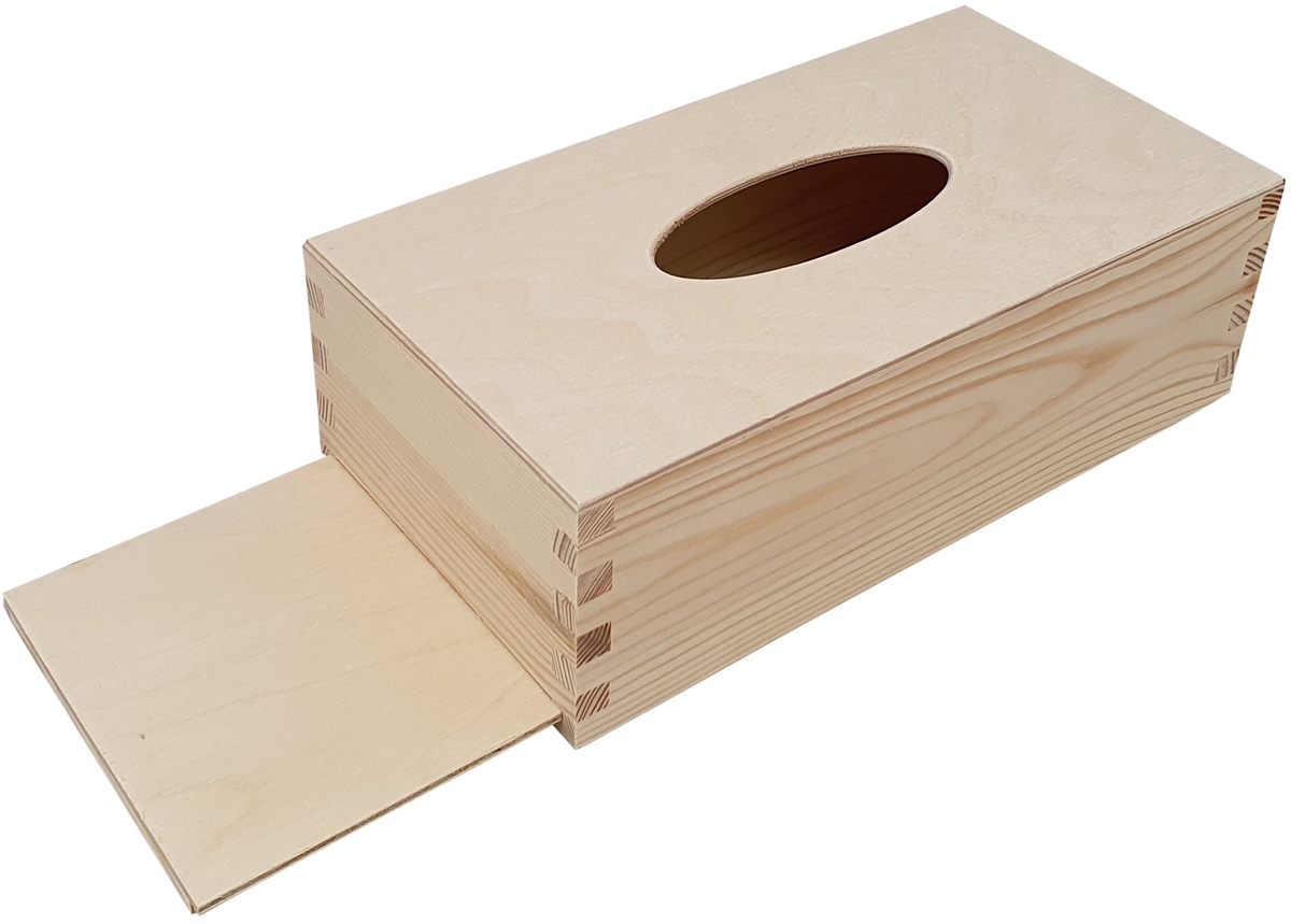 Tissue doos met schuifbodem grenen (2232) (gv)